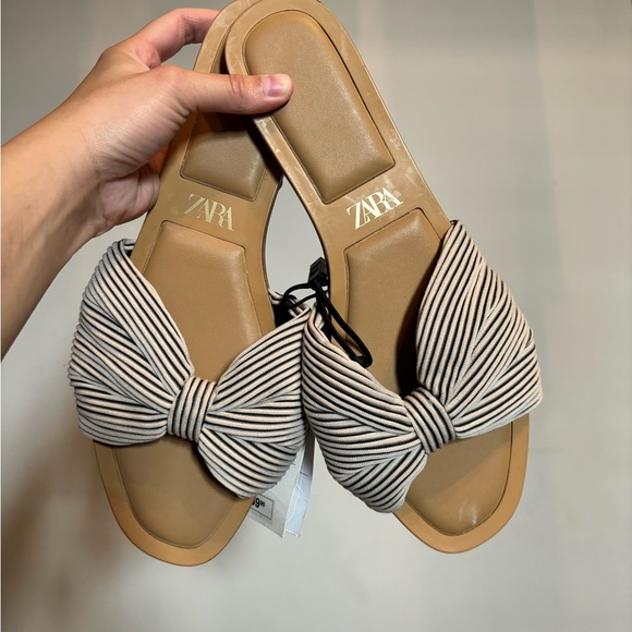 NWT Zara Striped sandals - Picture 3 of 8